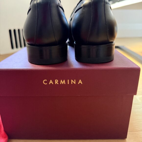 Carmina Shoemakers Black Tassel Leather Loafers 734 Size UK 7.5 EEE / U.S 8.5 main image 8